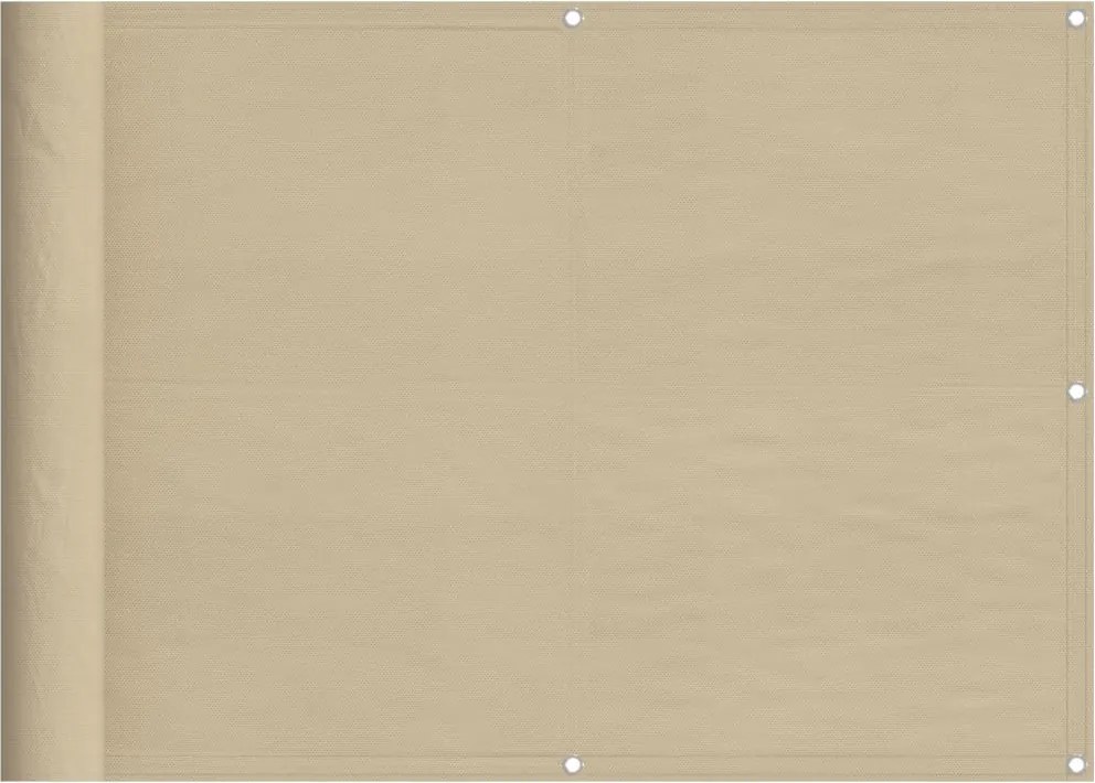 vidaXL bézs 100% oxford poliészter erkélyparaván 75 x 800 cm