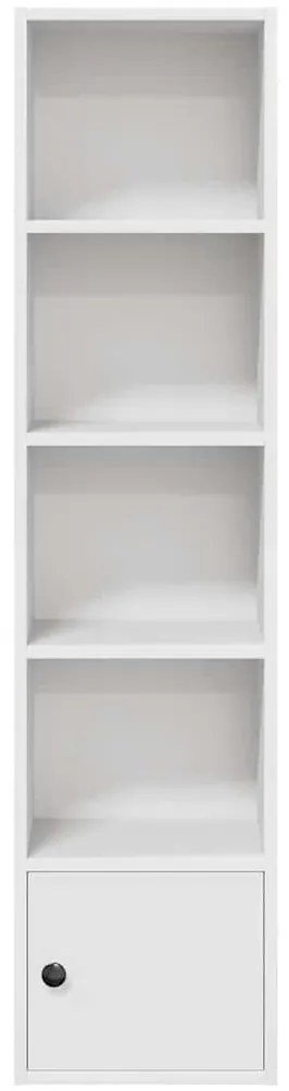 fehér szerelt fa könyvespolc 31x24x127 cm