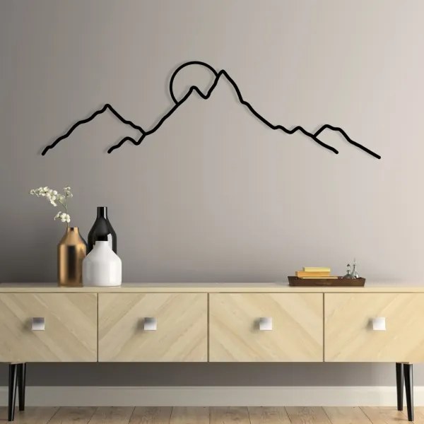 Fali dekoráció 100x29 cm hegy fém