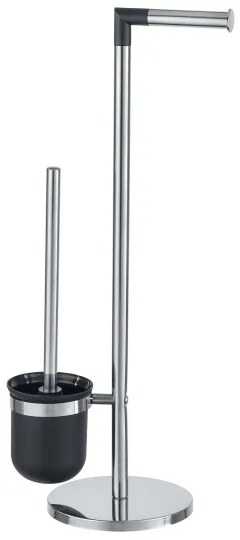 WENKO 21836800 - WC-kefe PARUS 25,5x57 cm rozsdamentes acél/ezüst/fekete