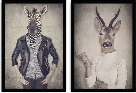 Falikép 2 Db Téglalap Alakú, Abv Kerettel