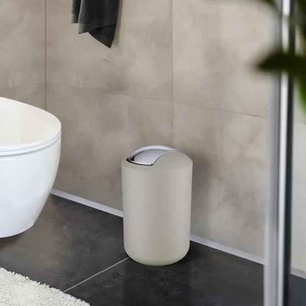 WENKO 21222100 - Kosár BRASIL 19,5x31 cm bézs/fényes króm