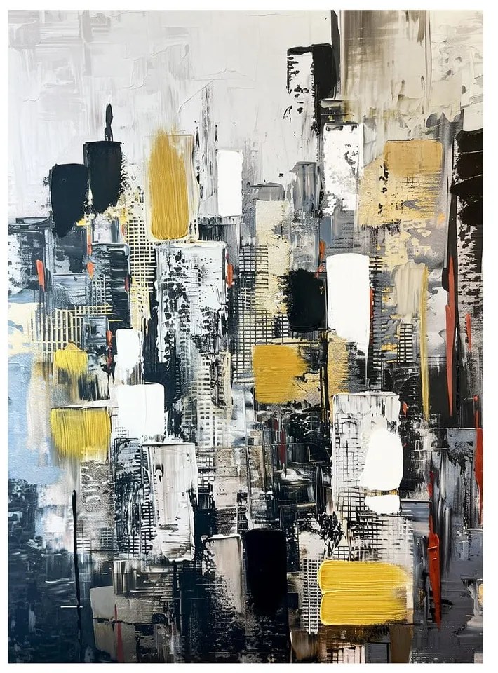 Kép kézzel festett részletekkel 70x100 cm Cityscape – Styler