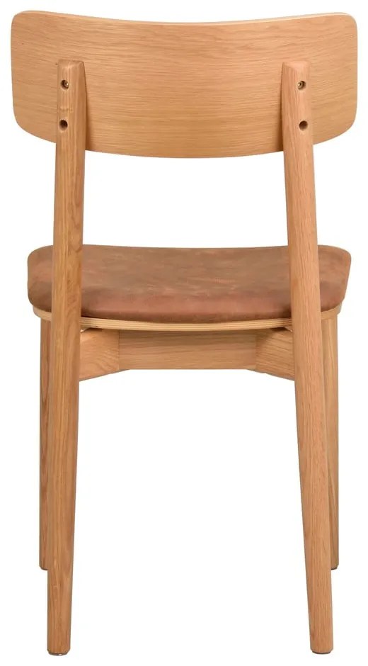 Konyakbarna-natúr színű bőr utánzat étkezőszék szett 2 db-os Wolcott – Rowico