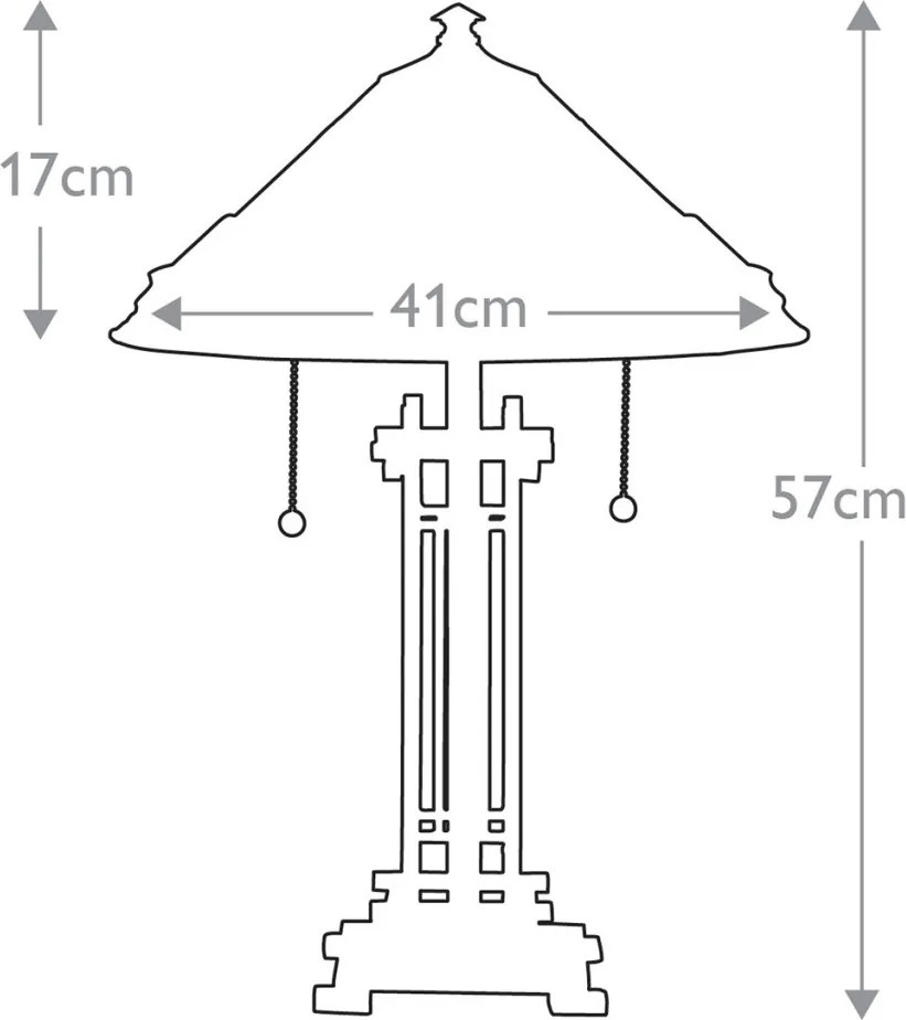 Quoizel CHASTAIN QZ-CHASTAIN-TL Asztali lámpa 2x60W/E27
