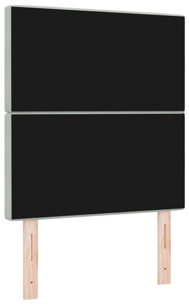 Bársony Fejtámla Argyle fejtámlával Világosszürke 80 cm Bársony