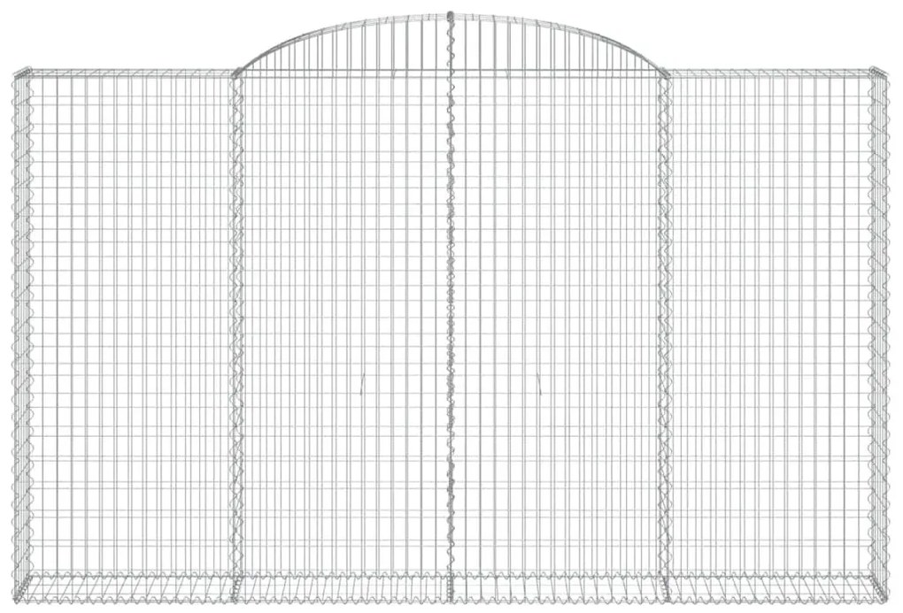 2 db íves horganyzott vas gabion kosár 300x30x180/200 cm