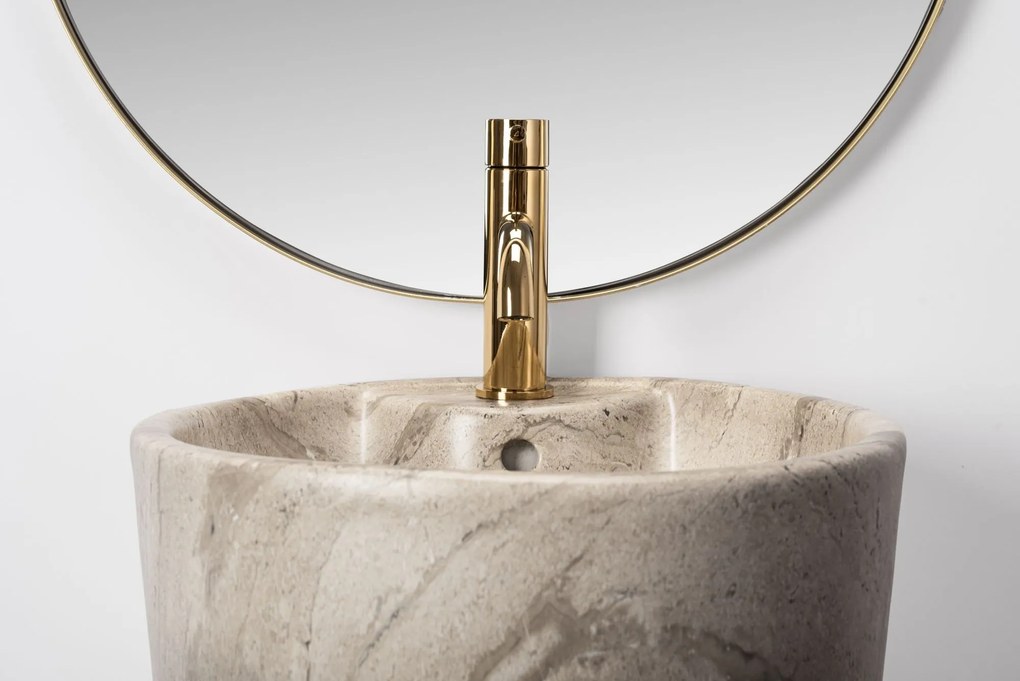 Szabadon álló mosdó Blanka Natural Matt Marble