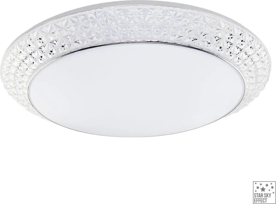 PREZENT 71316 OMNIA Ufo Lámpa Fehér, Króm, Átlátszó LED IP20