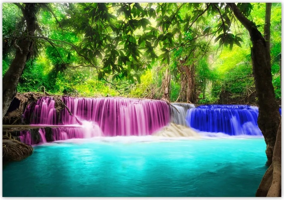 Fotótapéta flizelina 416x290 Színes vízesés