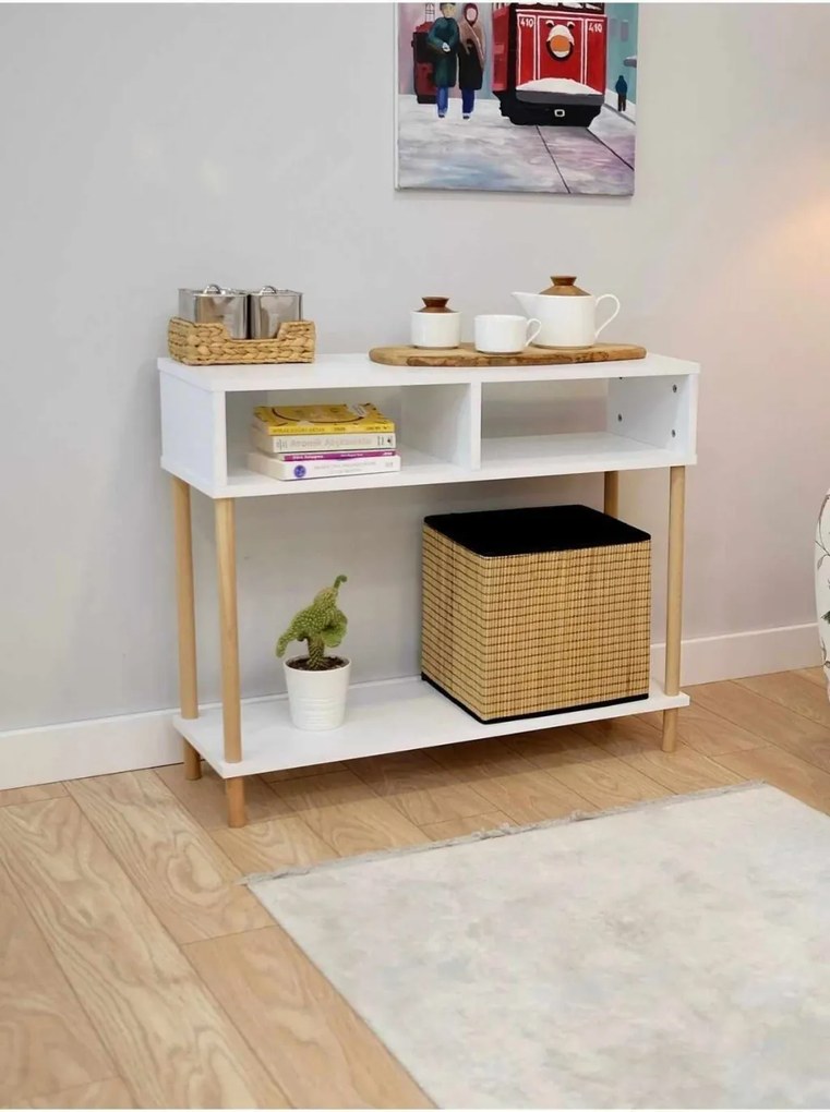 Komód, fehér, 90 cm – Peka-0019