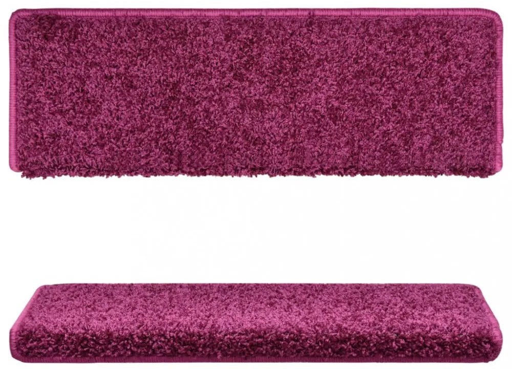10 db lépcsőszőnyeg 65 x 21 x 4 cm lila téglalap alakú széllel