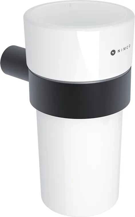Nimco Bormo fekete fogkefetartó, kerámia pohárral Brc 11058KN-90