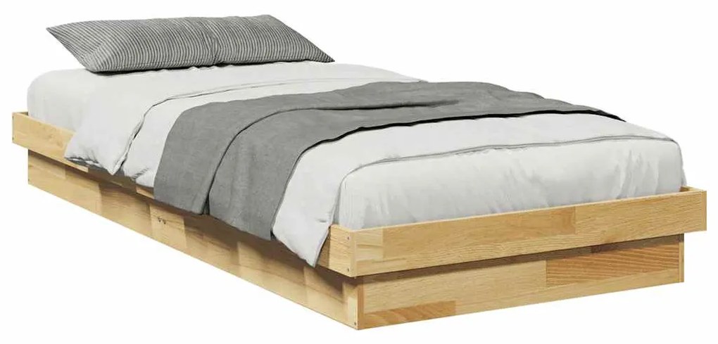 tömör tölgyfa ágykeret matrac nélkül 80x200 cm