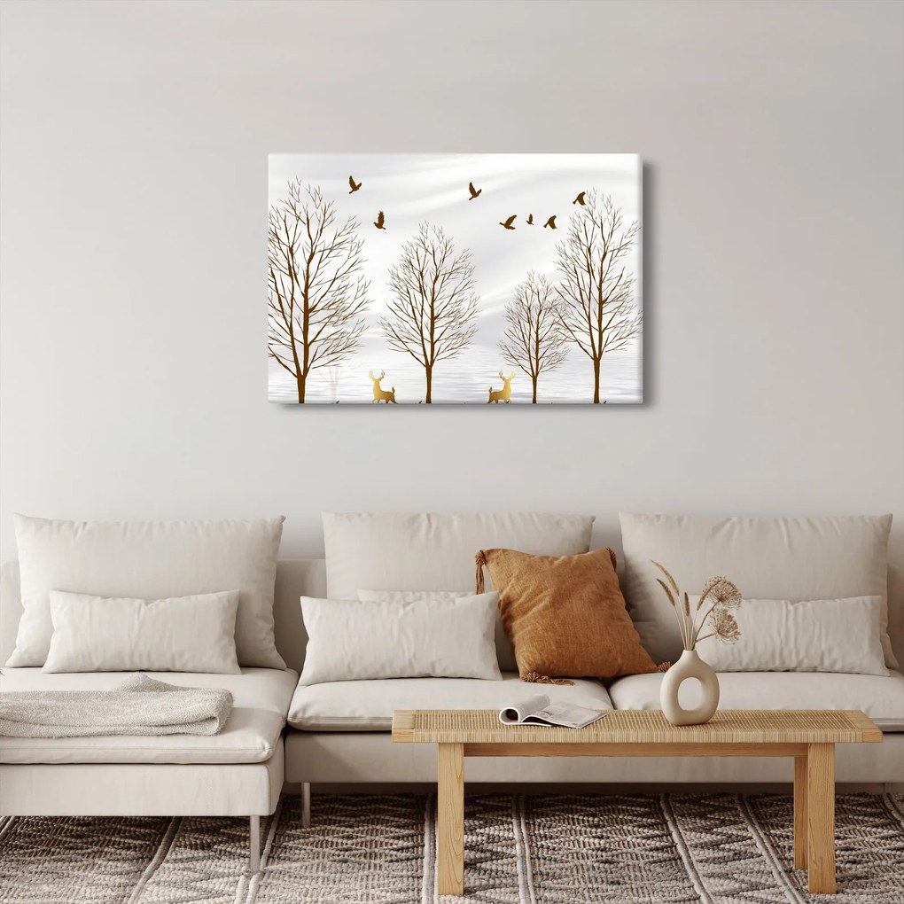 Kép - szarvas folyóelőtt (90x60 cm)