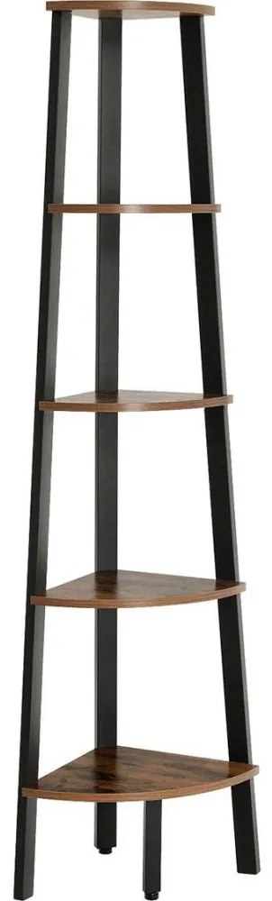 NAVARO könyvespolc barna/fekete