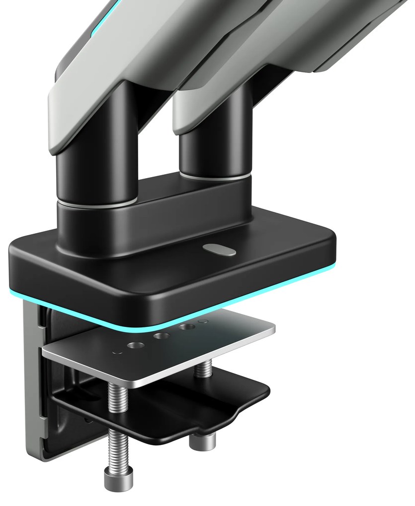Képernyőállvány két 49 hüvelykes monitorhoz, szürke-fekete RGB X-Arm Dual