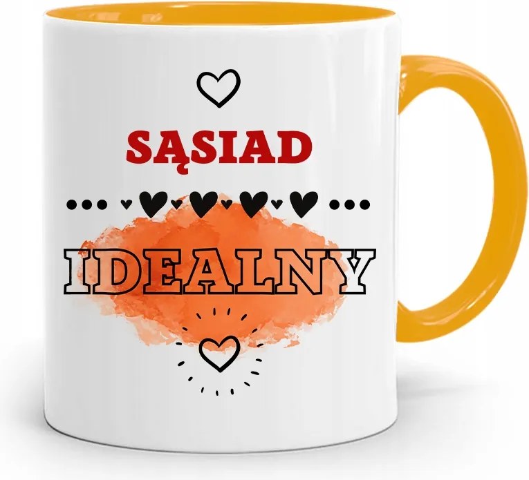 Szomszédnak Sárga Ajándék Bögre fényképes nyomtatással