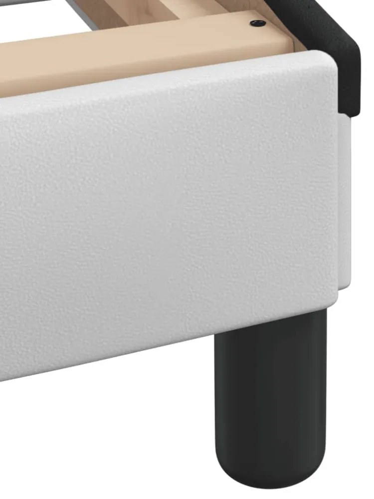 fehér és fekete műbőr ágykeret matrac nélkül Zadar 90 x 200 cm