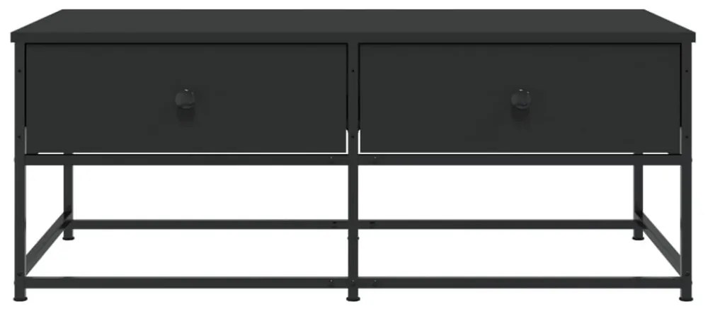 fekete szerelt fa dohányzóasztal 100 x 51 x 40 cm