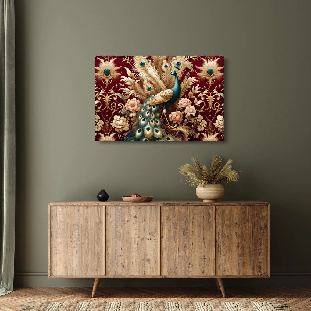 Kép – Elegáns páva (90x60 cm)