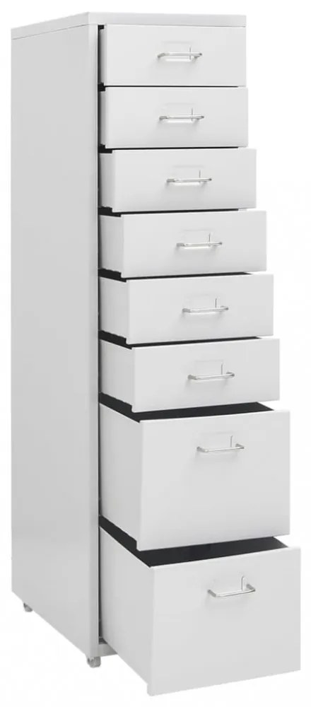 szürke fém mobil iratszekrény 28 x 41 x 109 cm