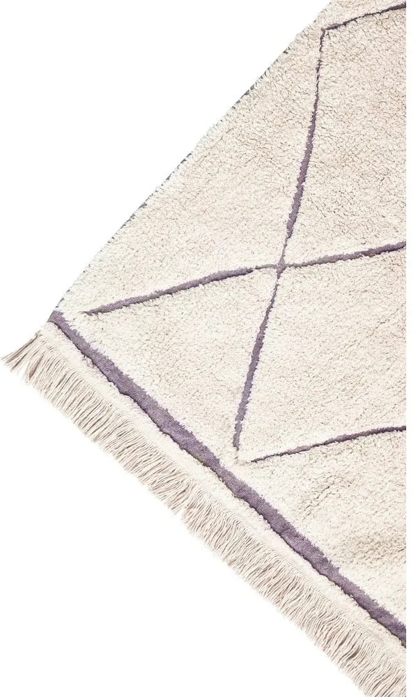 Krémszínű mosható kézi szövésű pamut szőnyeg 140x200 cm Bereber – Lorena Canals