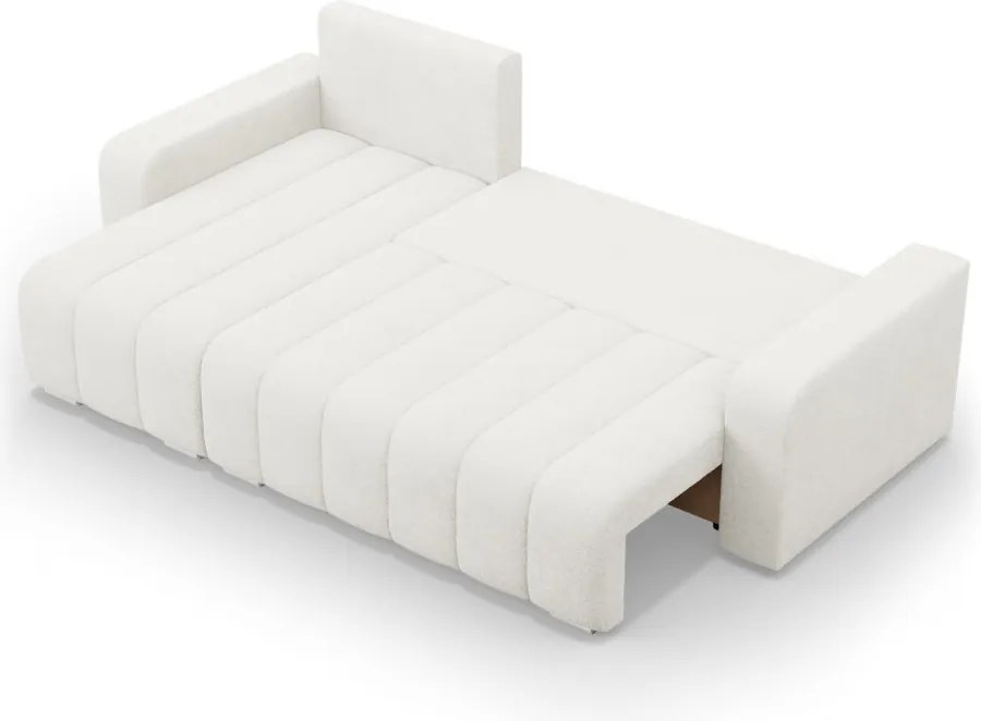 Modena sarokkanapé, bouclé, univerzális oldal, krém