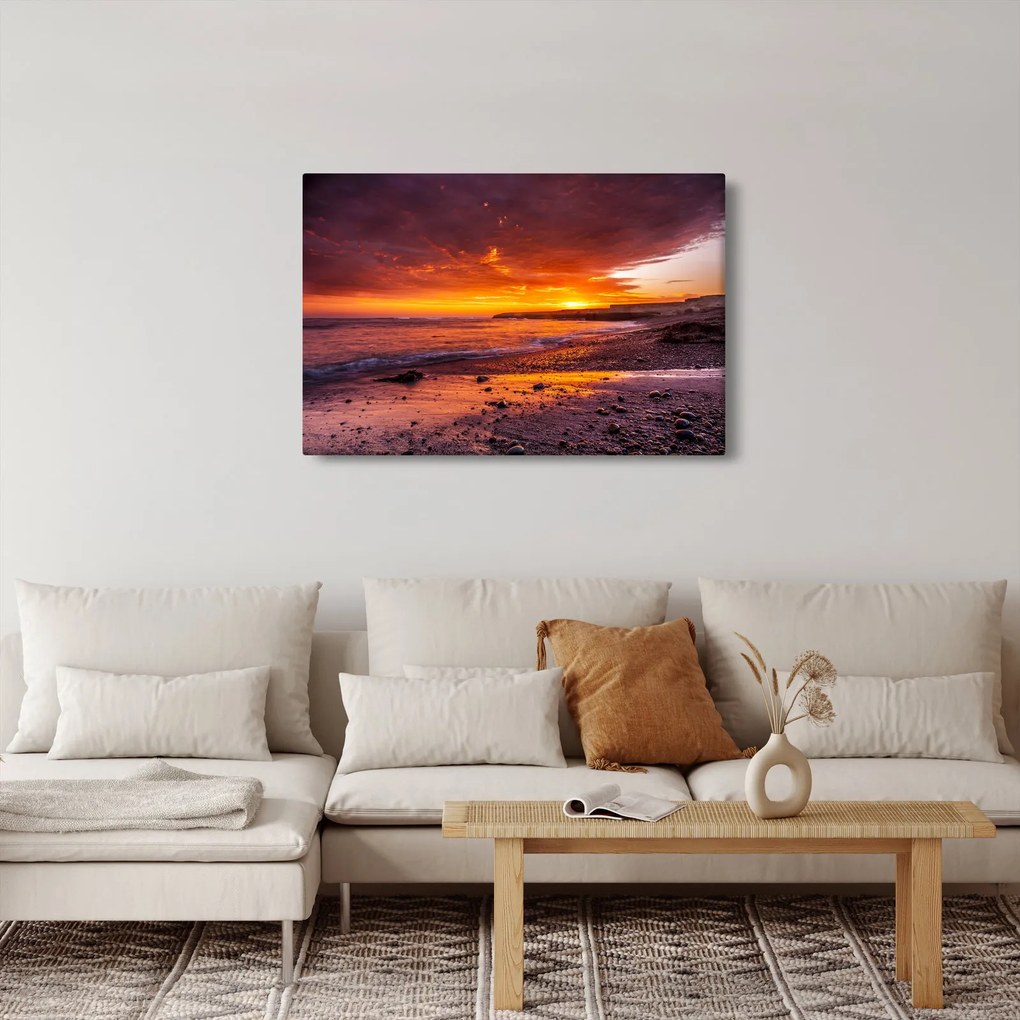 Naplemente a tengernél képe (90x60 cm)