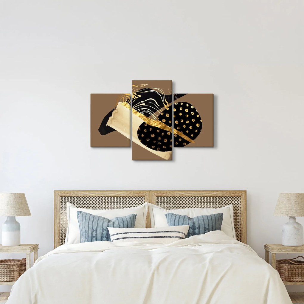 Kép - Absztrakció aranybarna N⁰1 (90x60 cm)