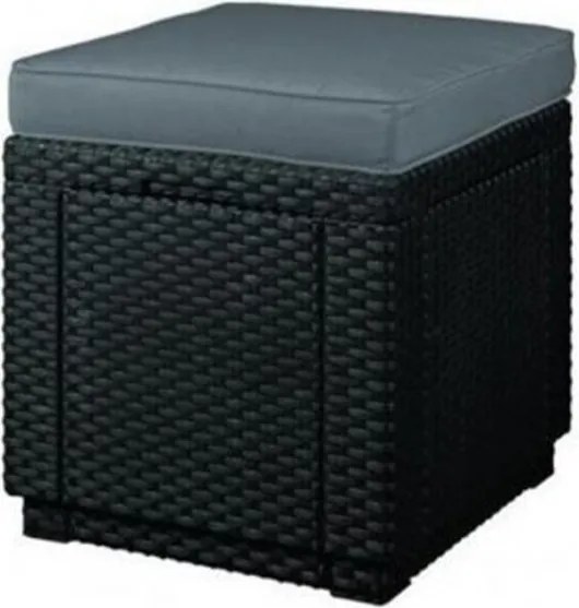 Cube zsámoly, grafit színben, világos szürke párnával