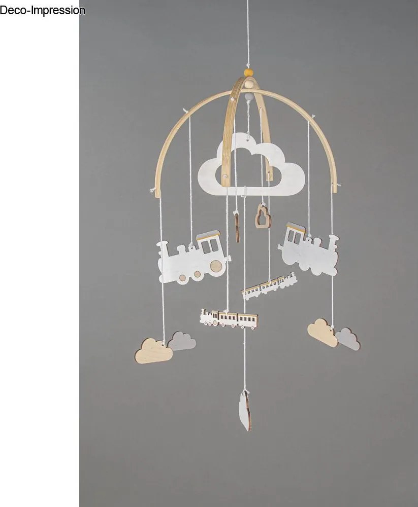 VONATOCSKA fa díszek kiságyforgóhoz