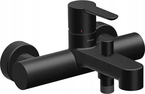 Falra szerelhető fekete kádcsaptelep Ravak Puri Pu 022.21BL/150 mm X070192