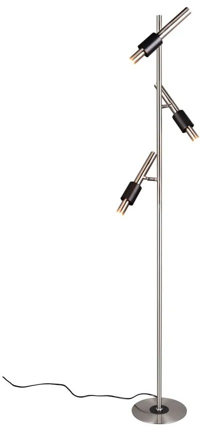 Fekete-ezüstszínű LED állólámpa (magasság 150 cm) Ikaris – Trio Select