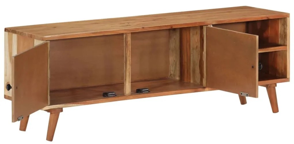 tömör akácfa TV-szekrény 112 x 30 x 40 cm