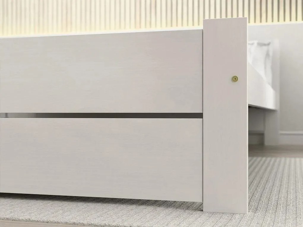 Ágy IKAROS DOUBLE 80 x 200 cm, fehér Ágyrács: Ágyrács nélkül, Matrac: Sommera 18 cm matrac