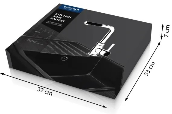 Concept BDG4527BE - Konyhai csaptelep kihúzható zuhanyfejjel, 26,9 cm, gránit/bézs