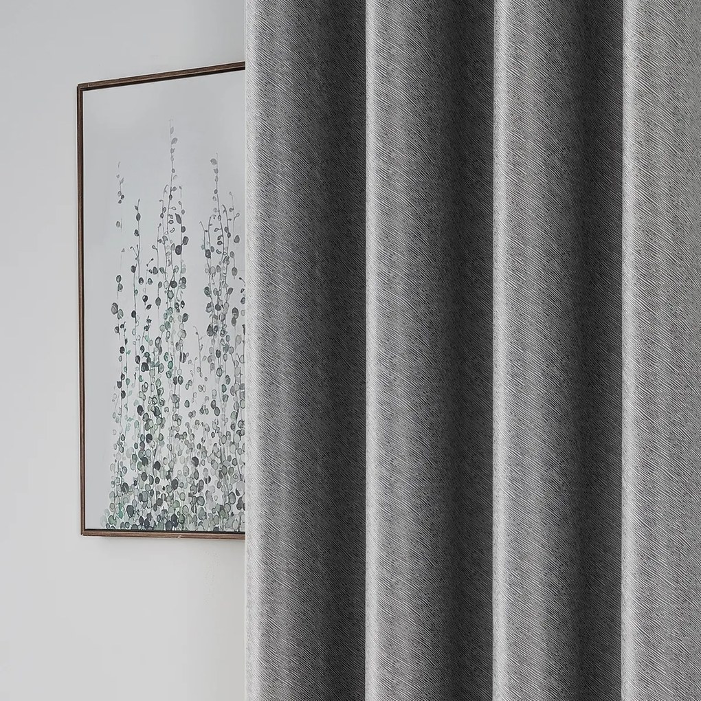 4Home Stripe sőtétítő függöny szürke, 150 x 250 cm