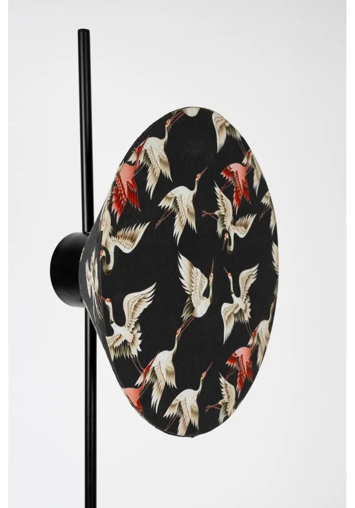 Fekete állólámpa textil búrával (magasság 158 cm) Jaylee – White Label