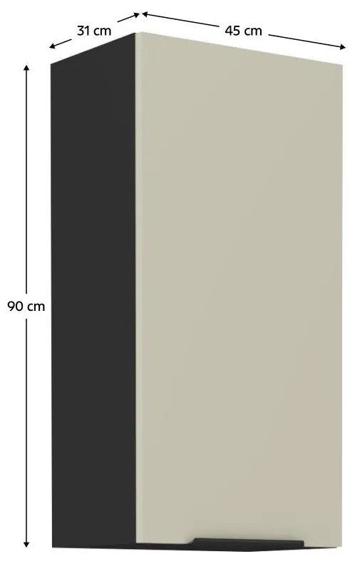 Felső konyhaszekrény Arikona 45 G 90 1F (kasmír + fekete) . 1097058