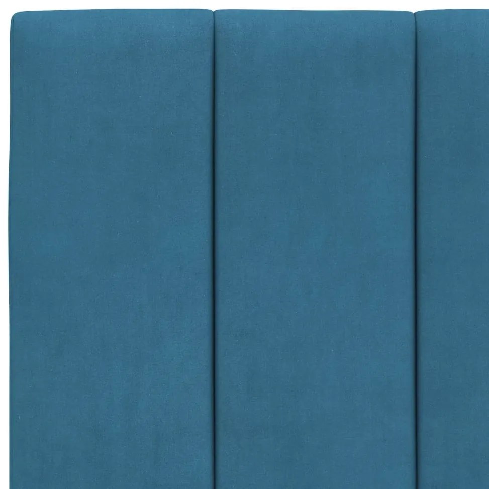 kék bársony ágykeret matrac nélkül Hanko 90 x 200 cm