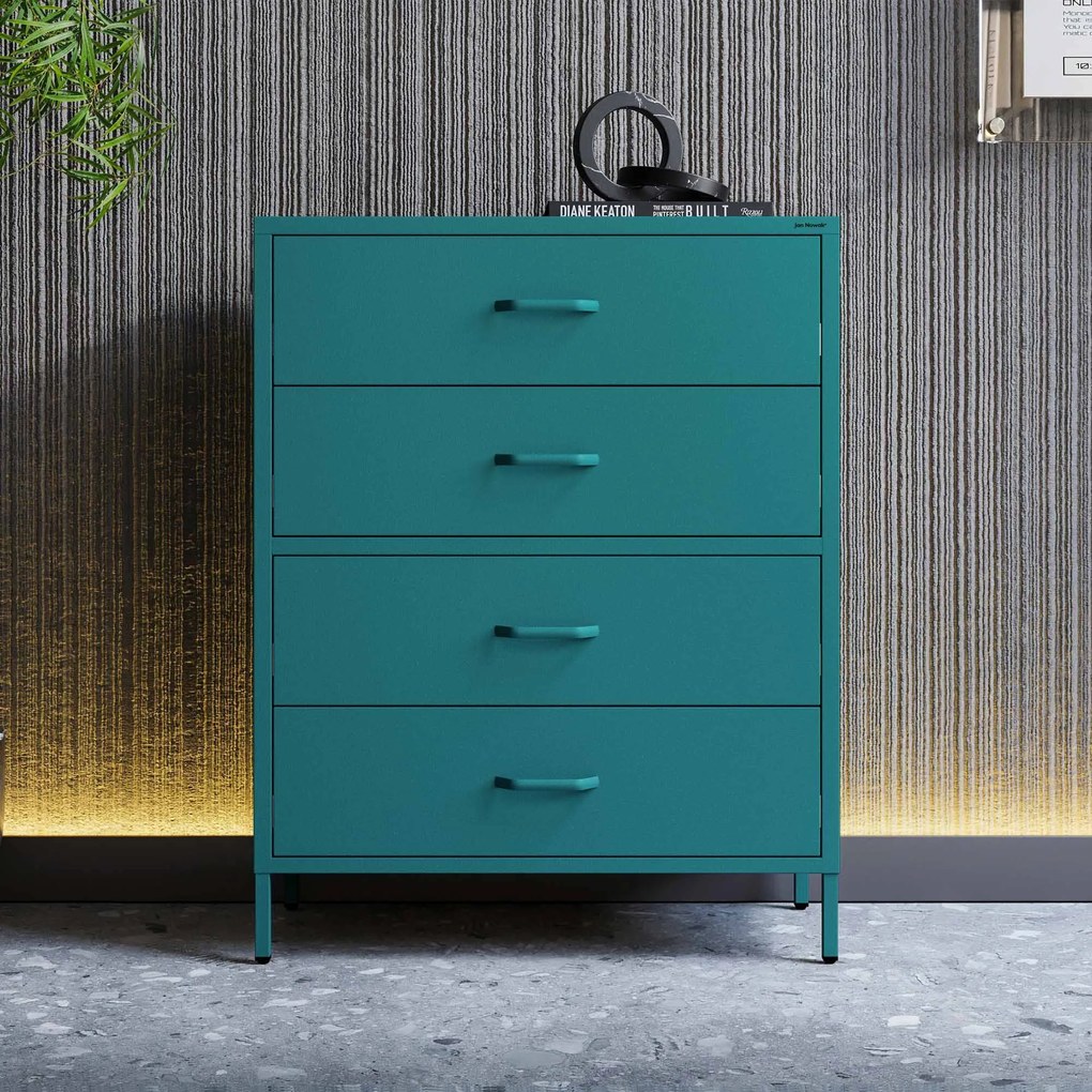 Komód CARLA , 800 x 1015 x 400 mm, Modern: tengerszínű