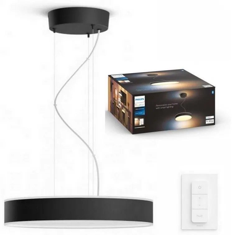 Philips - LED Dimmelhető csillár zsinóron Hue ENRAVE LED/33,5W/230V fekete + távirányító
