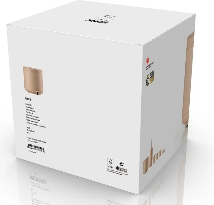 Bézs pedálos szemetes 4 l Ume – Zone