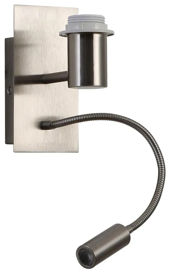 Brilagi - NUBILA LED flexibilis fali lámpa 1xE27/25W+LED/3W matt króm