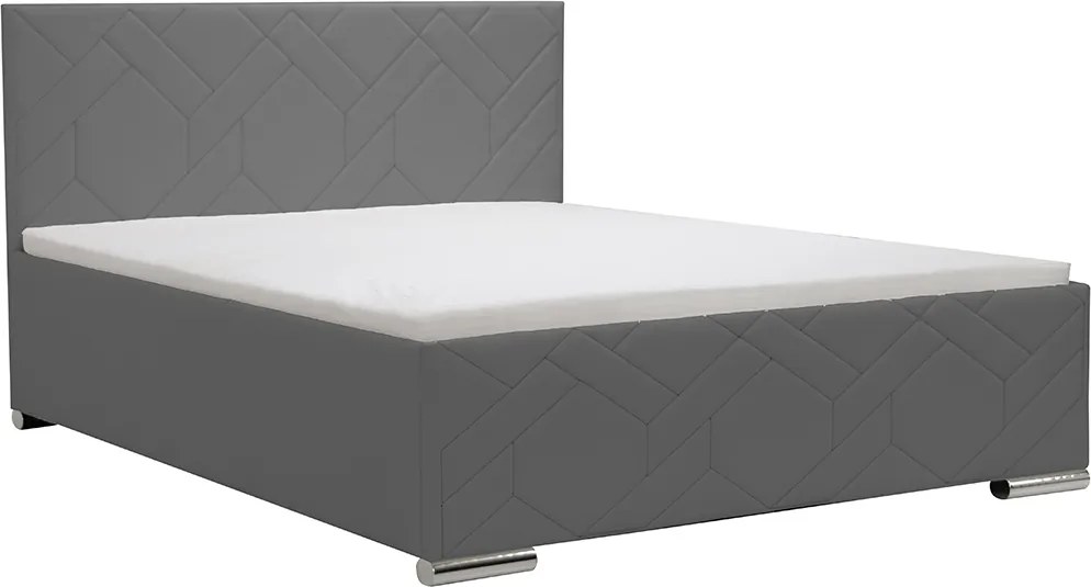 Kárpitozott ágy ECO tárolóval 140x200 cm Fekete