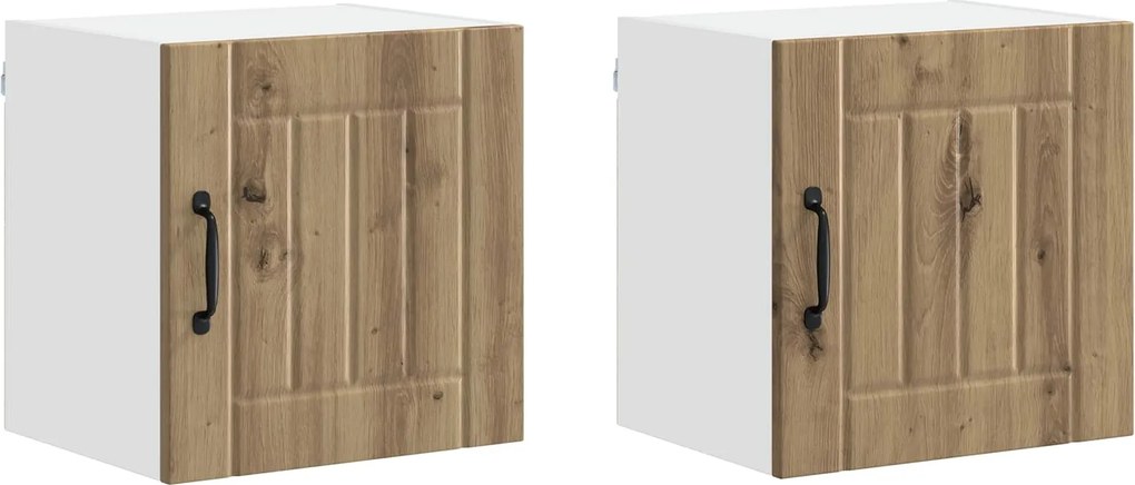 vidaXL Konyhaszekrény 2 pcs Artisan tölgy 40 x 31 x 40 cm Faanyag