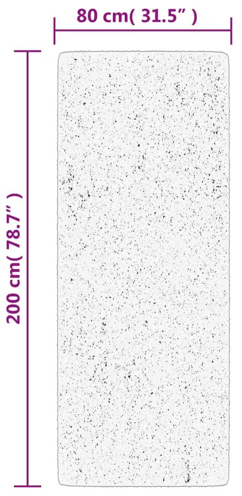 HUARTE antracit rövid szálú puha és mosható szőnyeg 80 x 200 cm
