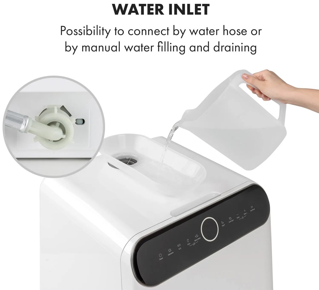 Klarstein Oceana, mosogatógép, 860 W, F energiahatékonysági osztály, szabadon álló, beépítés nélkül, fehér