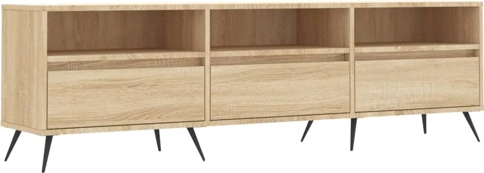 vidaXL sonoma tölgy színű szerelt fa fali TV-szekrény 150x30x44,5 cm